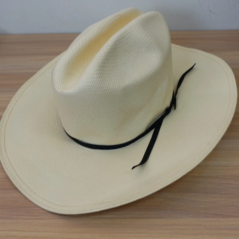 Resistol Cowboy Hat Boys Youth White Straw Western Rodeo Ranch USA Made OS 6 3/4